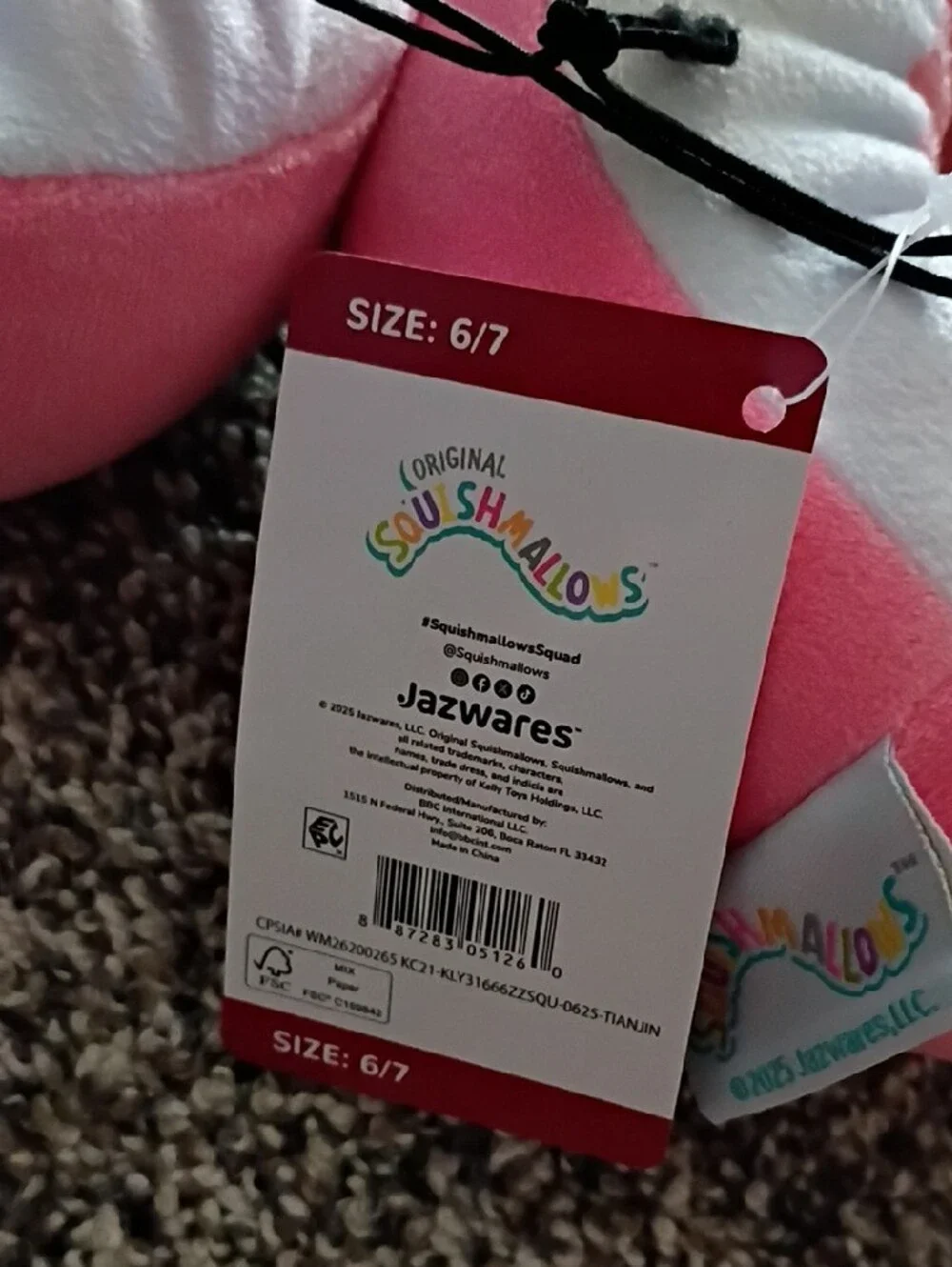 Squishmallows Pink Unicorn Cat Kids Slippers - Plush Pastel Accents